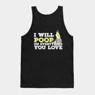 Cockatiel Weiro Bird Quarrion Parrot Funny Gift Tank Top